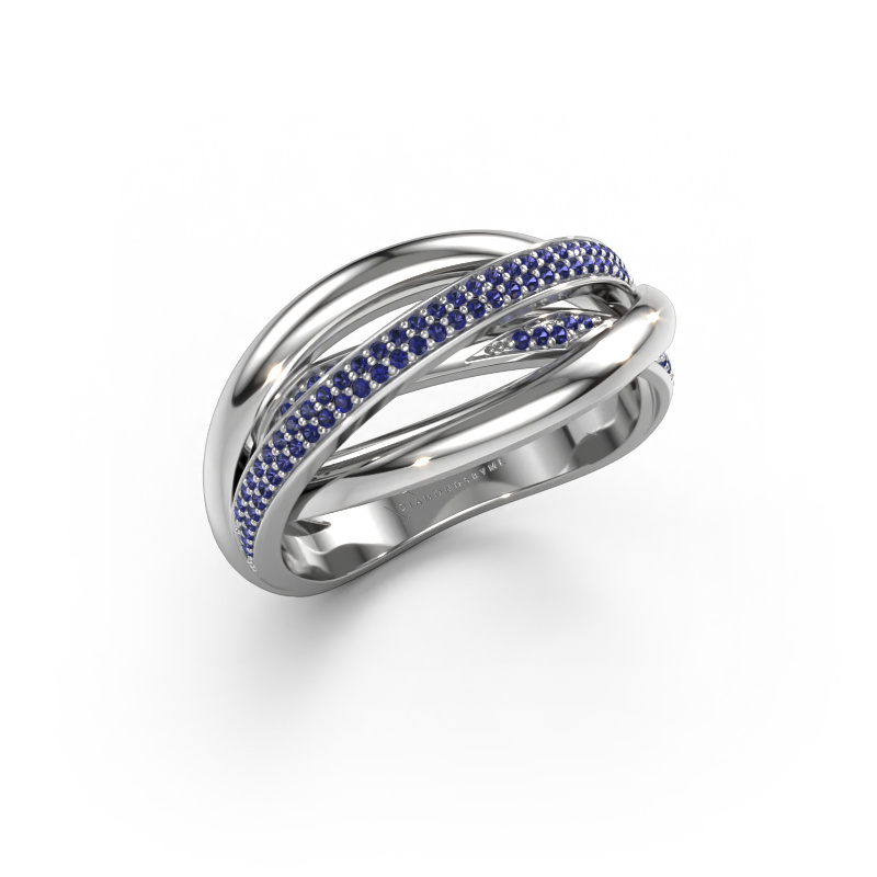 Image de Bague Candice 585 or blanc Saphir 0.8 mm