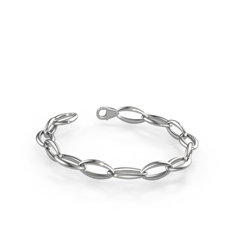 Image of Bracelet Candy 2 11 Solid - 585 white gold