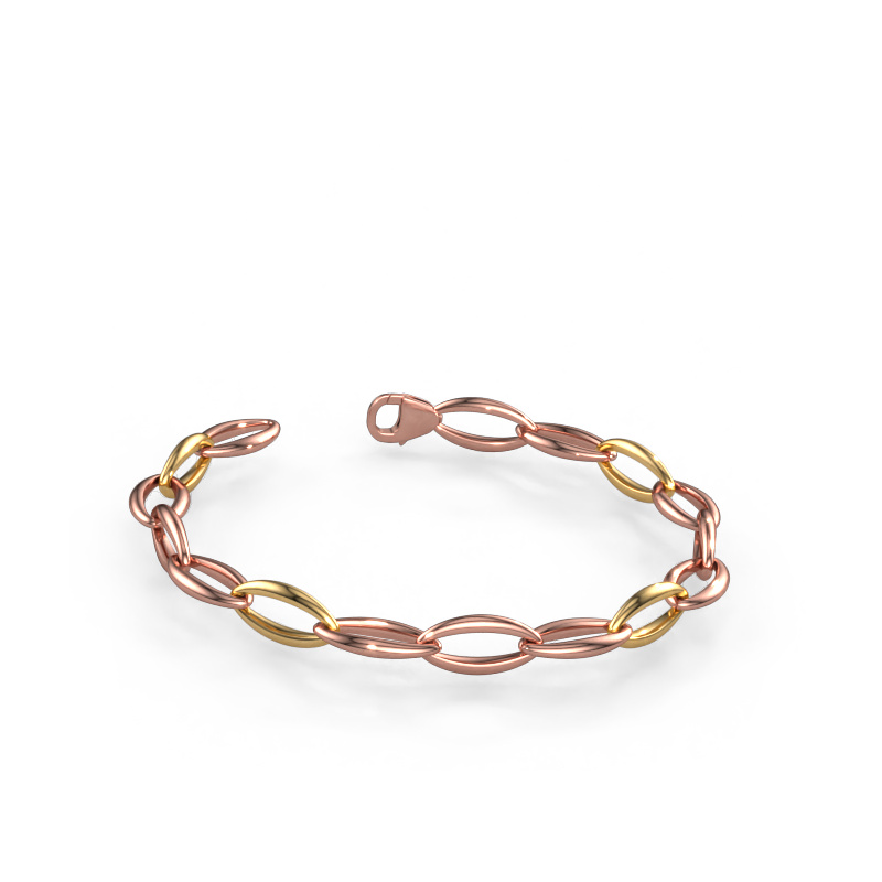 Image of Bracelet Candy 2 9 Solid - 585 rose gold