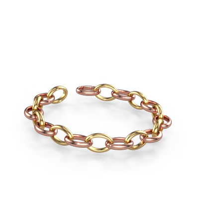 opvoeder Weggelaten Voorwoord Rose gold oval ±13 mm candy bracelet | DiamondsByMe