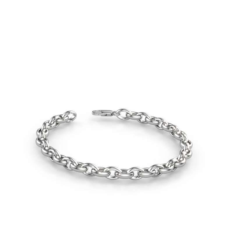 Immagine di Bracciale Candy 3 7.0 Solido - 585 oro bianco