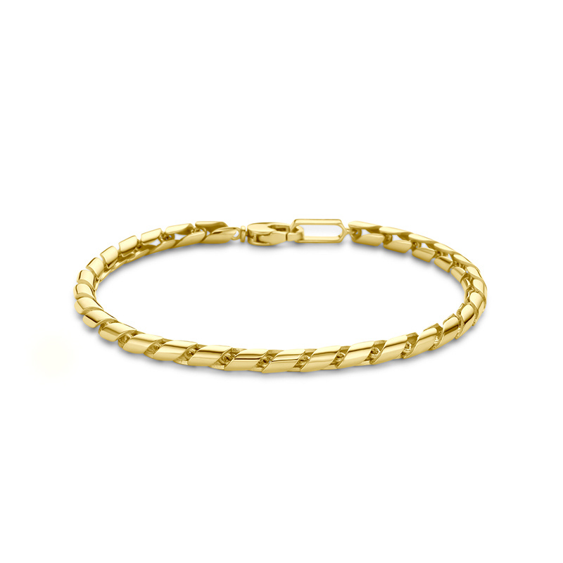 Image de Bracelet Carlos ±21 cm Creux - 585 or jaune