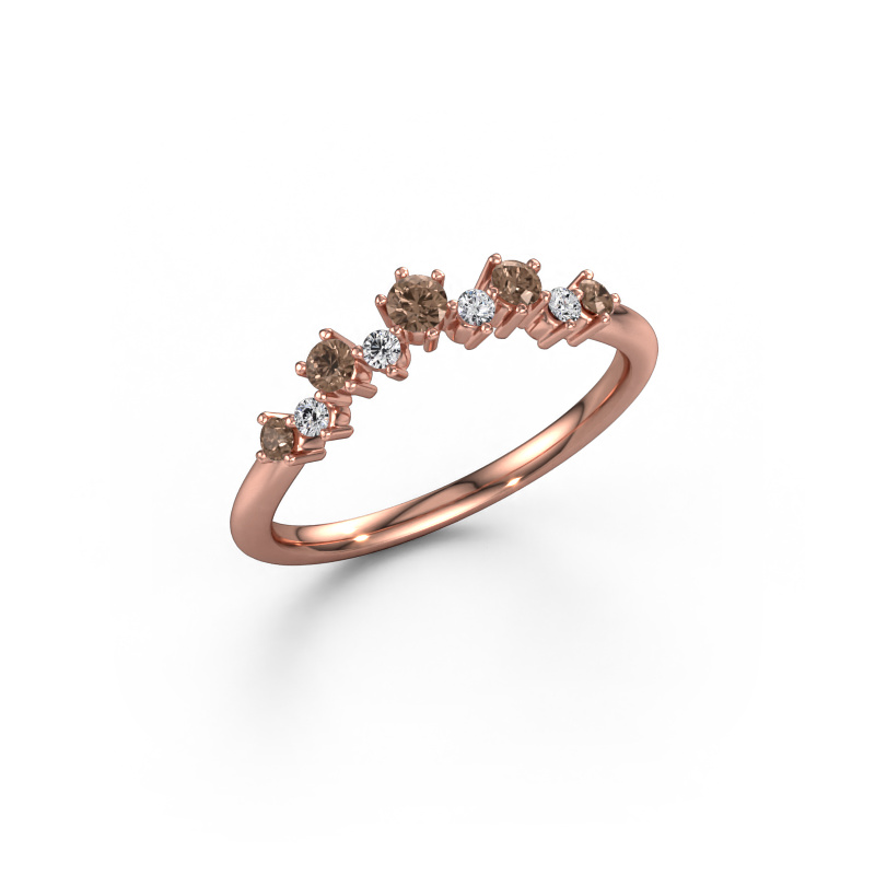 Afbeelding van Zijring Carly A 585 rosé goud Bruine diamant 0.272 crt