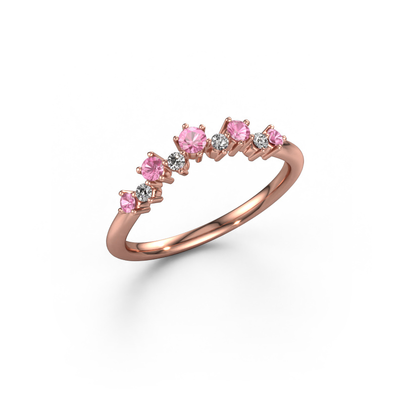 Bild von Vorsteckring Carly A 585 Roségold Pink Saphir 2.5 mm