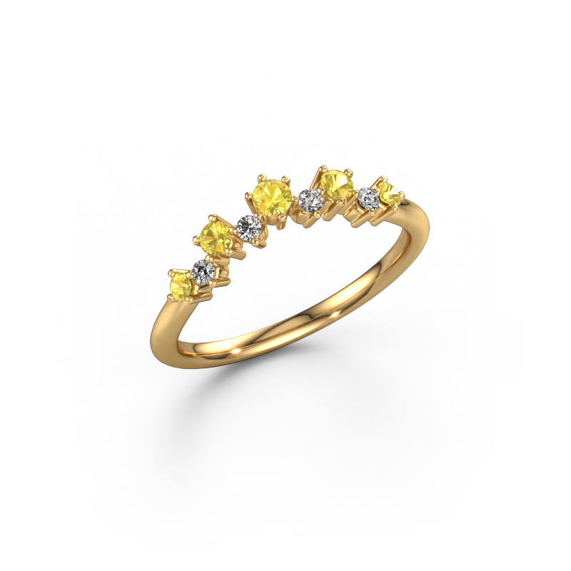 Image of Stackable ring Carly A 585 gold Yellow sapphire 2.5 mm