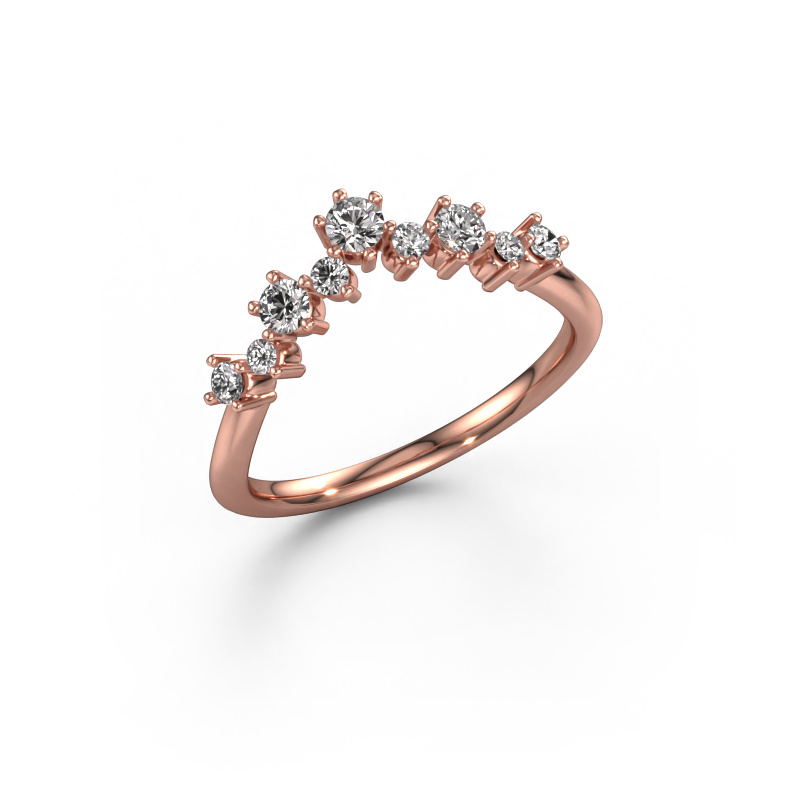 Bild von Vorsteckring Carly B 585 Roségold Diamant 0.346 crt
