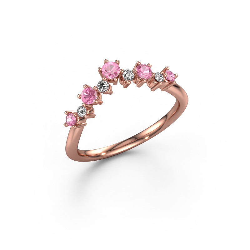 Bild von Vorsteckring Carly B 585 Roségold Pink Saphir 2.7 mm