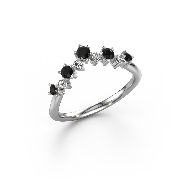 Bild von Vorsteckring Carly B 585 Weißgold Schwarz Diamant 0.398 crt