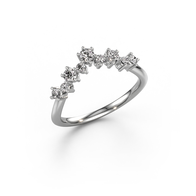 Image of Stackable ring Carly B 585 white gold Lab grown diamond 0.346 crt
