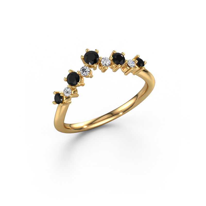 Bild von Vorsteckring Carly B 585 Gold Schwarz Diamant 0.398 crt