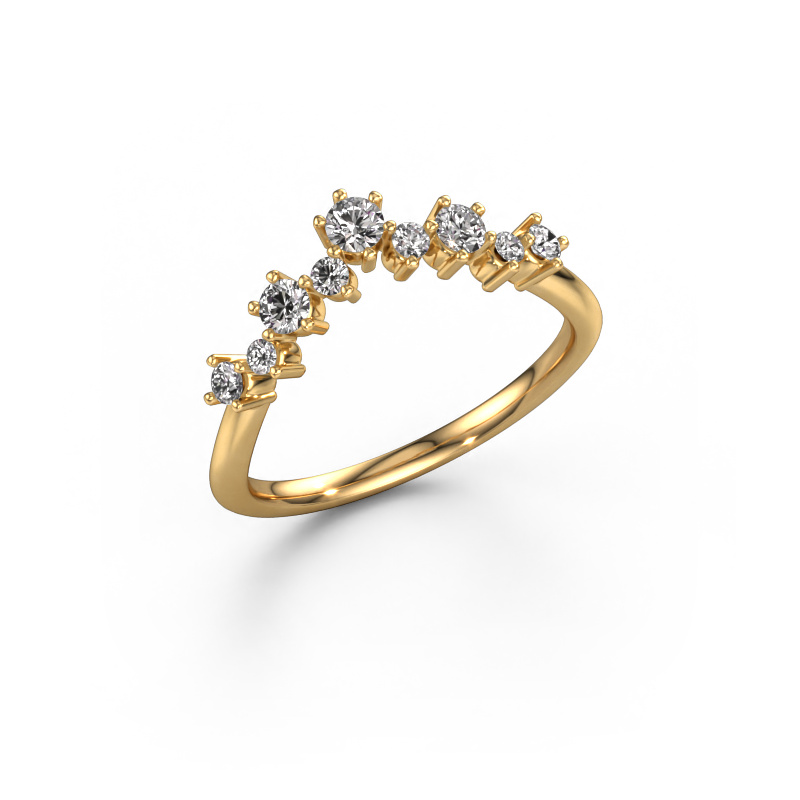 Image of Stackable ring Carly B 585 gold Zirconia 2.7 mm