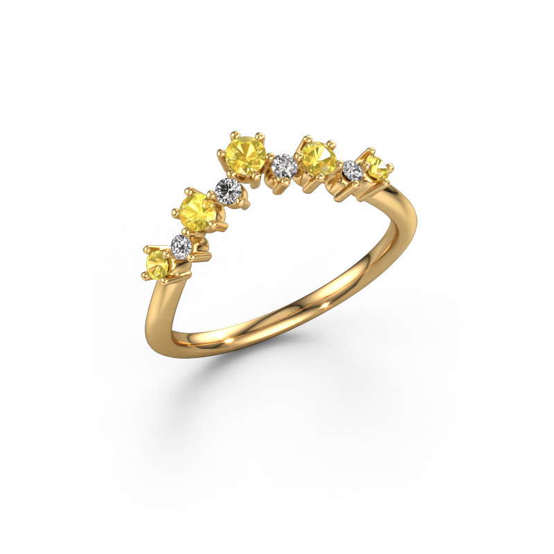Image of Stackable ring Carly B 585 gold Yellow sapphire 2.7 mm