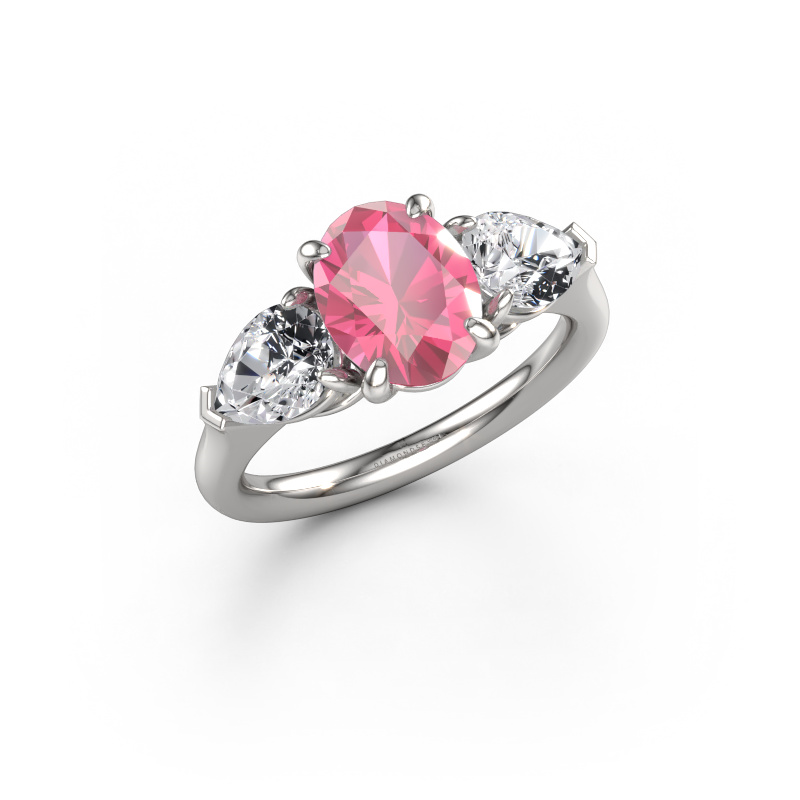 Bild von Verlobungsring Carma OVL 950 Platin Pink Saphir 9x7 mm