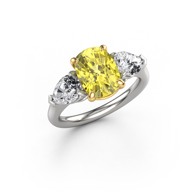 Bild von Verlobungsring Carma CSH 585 Weißgold Gelber labordiamant 9.7x7.2 mm