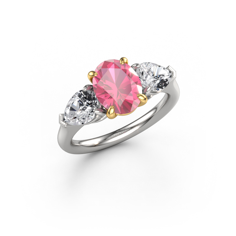 Bild von Verlobungsring Carma OVL 585 Weißgold Pink Saphir 9x7 mm