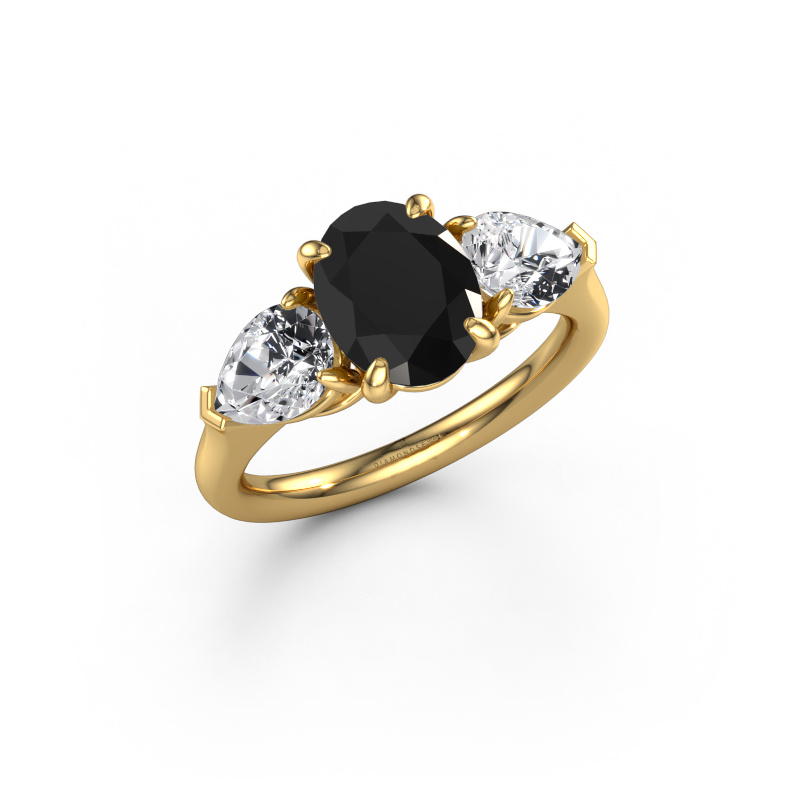 Bild von Verlobungsring Carma OVL 585 Gold Schwarz Diamant 3.46 crt