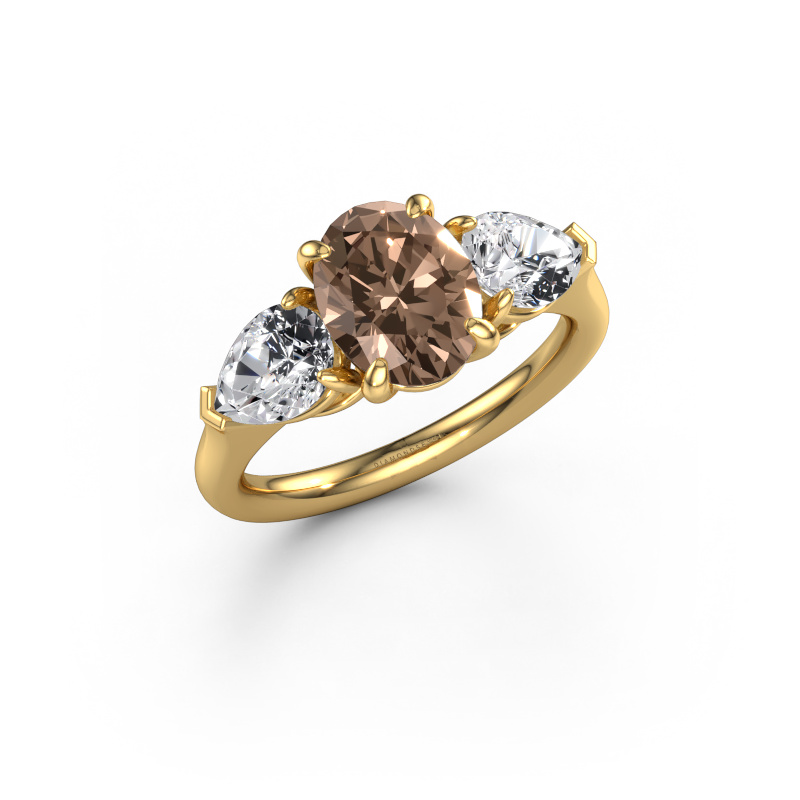 Bild von Verlobungsring Carma OVL 585 Gold Braun Diamant 3.10 crt