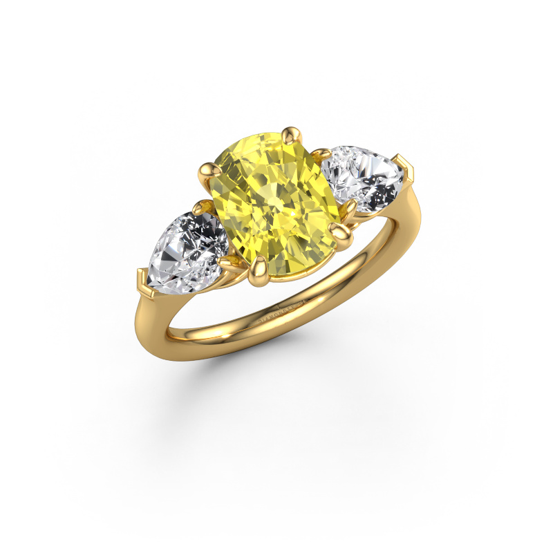Image of Engagement ring Carma CSH 585 gold Yellow lab grown diamond 9.7x7.2 mm