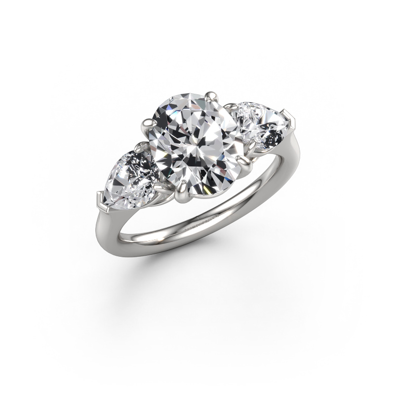 Afbeelding van Verlovingsring Carma OVL 950 platina Lab-grown diamant 4.00 crt