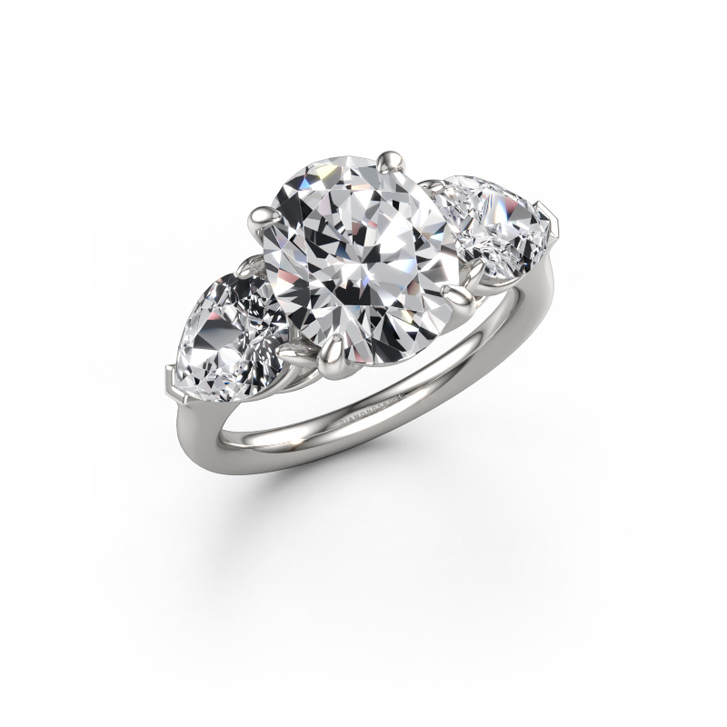 Afbeelding van Verlovingsring Carma OVL 950 platina Lab-grown diamant 5.85 crt