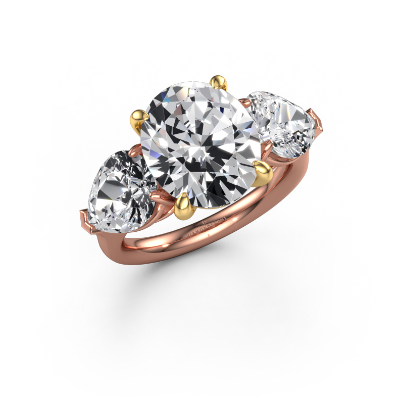 Afbeelding van Verlovingsring Carma OVL 585 Rosé goud Lab-grown diamant 8.05 crt