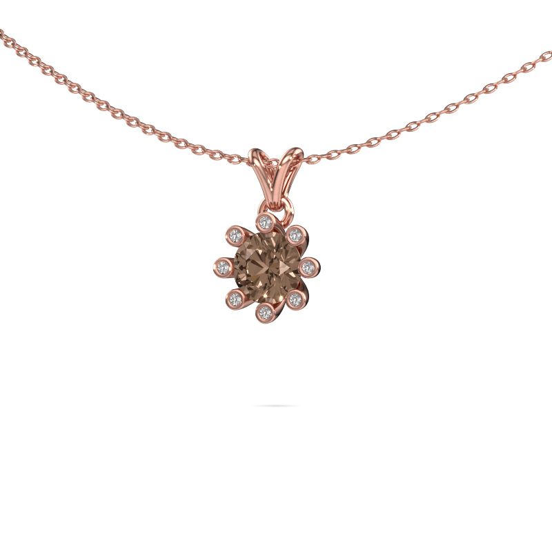 Image of Pendant Carola 3 585 rose gold Brown diamond 0.84 crt