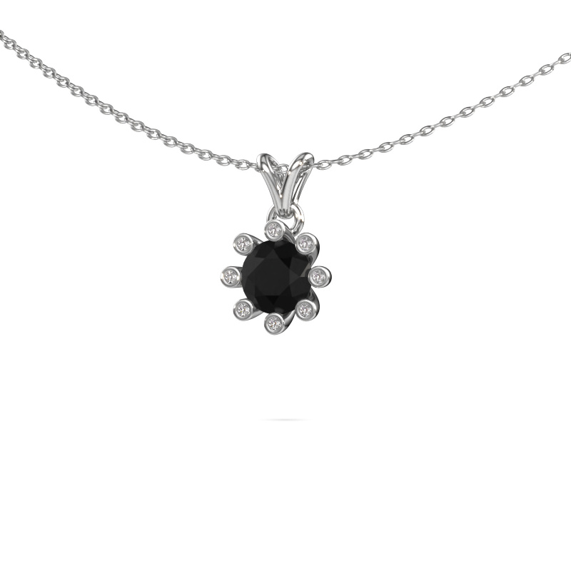 Image of Pendant Carola 3 950 platinum Black diamond 1.00 crt