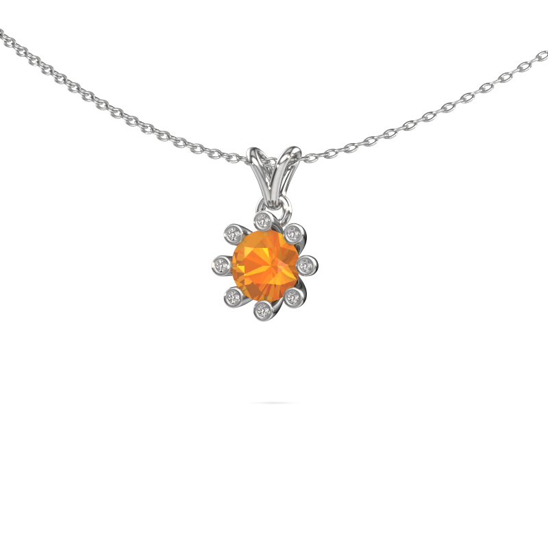 Image of Pendant Carola 3 950 platinum Citrin 6 mm