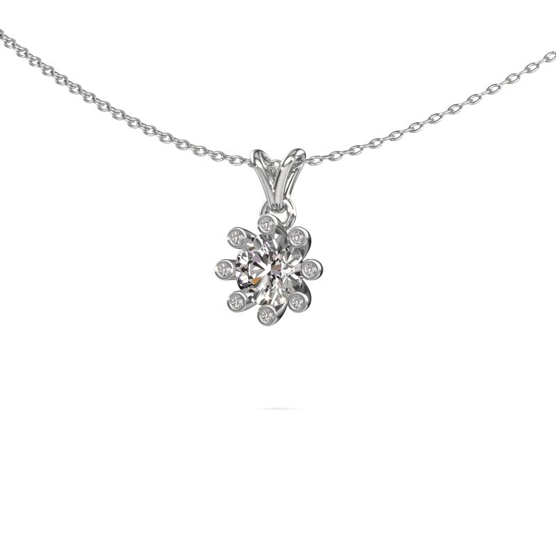 Image of Pendant Carola 3 585 white gold Custom diamond 6 mm