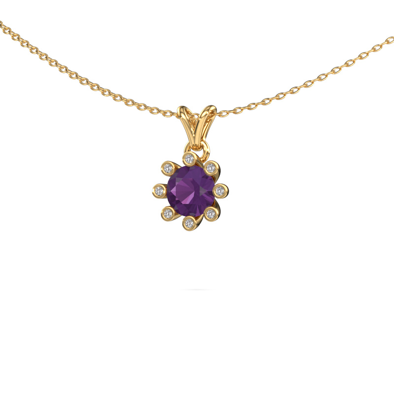 Image of Pendant Carola 3 585 gold Amethyst 6 mm