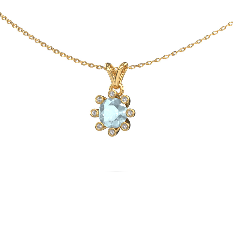 Image of Pendant Carola 3 585 gold Aquamarine 6 mm