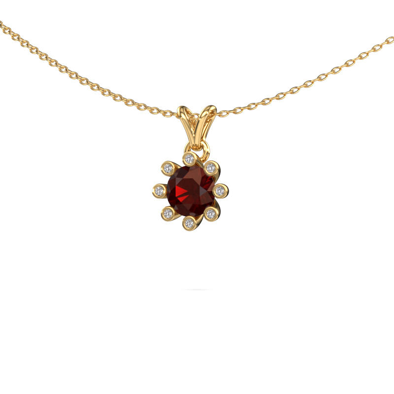 Image of Pendant Carola 3 585 gold Garnet 6 mm