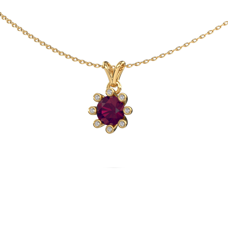 Image of Pendant Carola 3 585 gold Rhodolite 6 mm