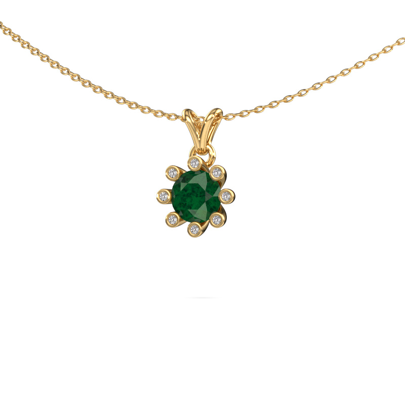 Image of Pendant Carola 3 585 gold Emerald 6 mm