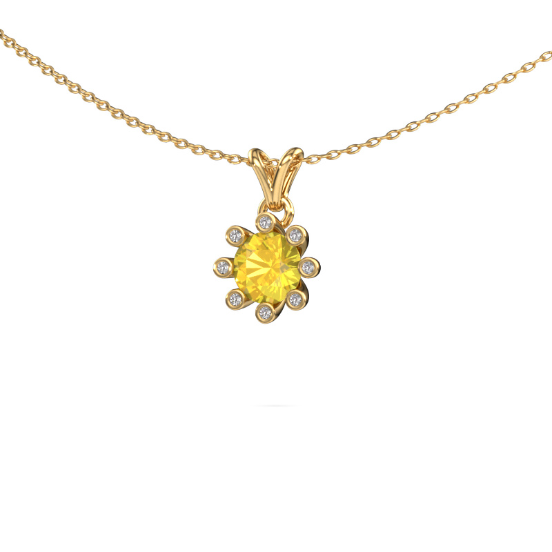 Image of Pendant Carola 3 585 gold Yellow sapphire 6 mm