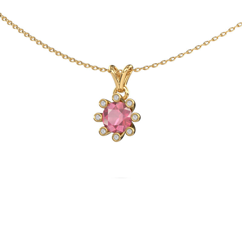 Image of Pendant Carola 3 585 gold Tourmaline pink 6 mm