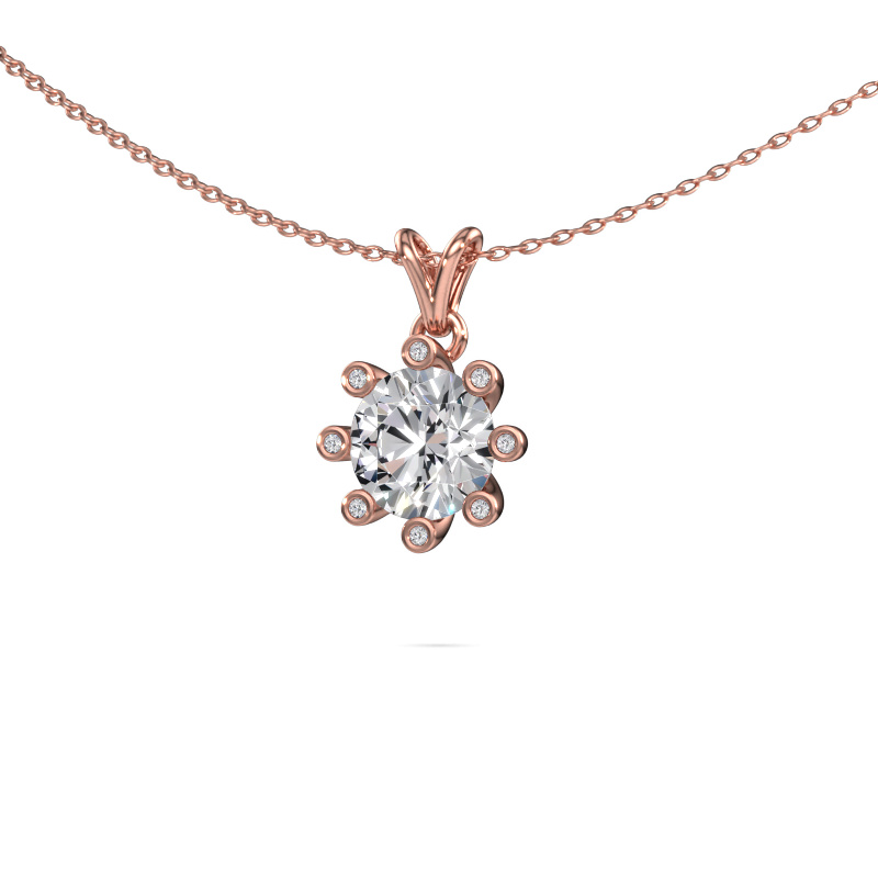Image of Pendant Carola 3 585 rose gold Diamond 2.04 crt