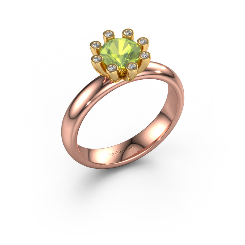 Image of Ring Carola 3 585 rose gold Peridot 6 mm