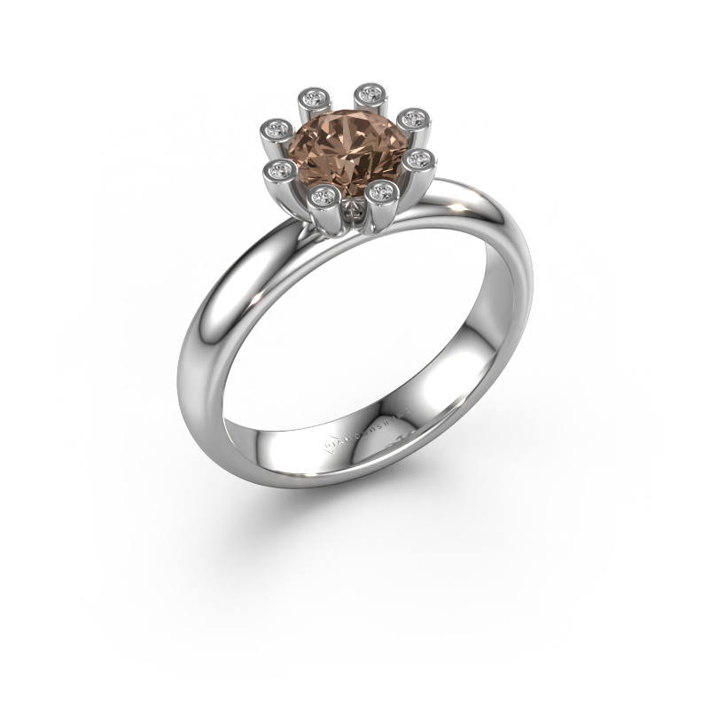 Image of Ring Carola 3 950 platinum Brown diamond 0.84 crt