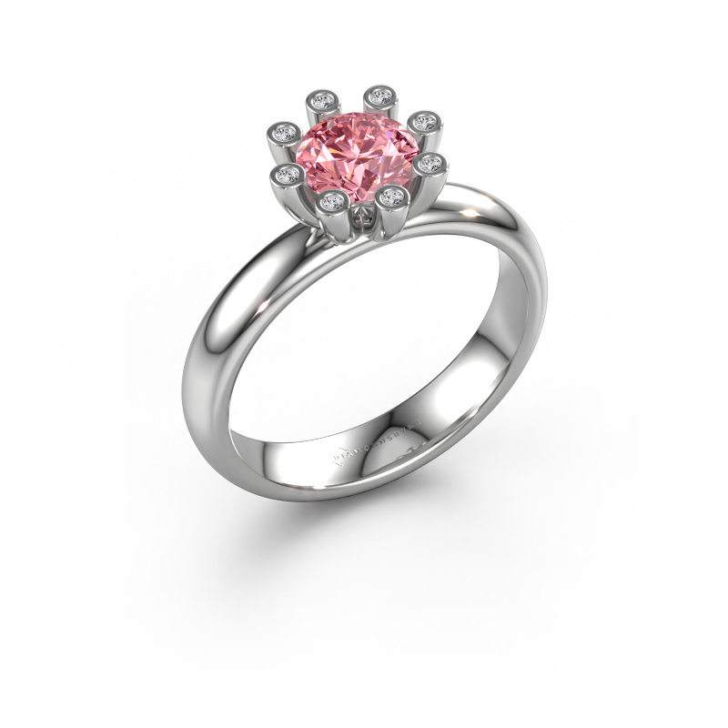 Bild von Ring Carola 3 950 Platin Rosa Labordiamant 6 mm