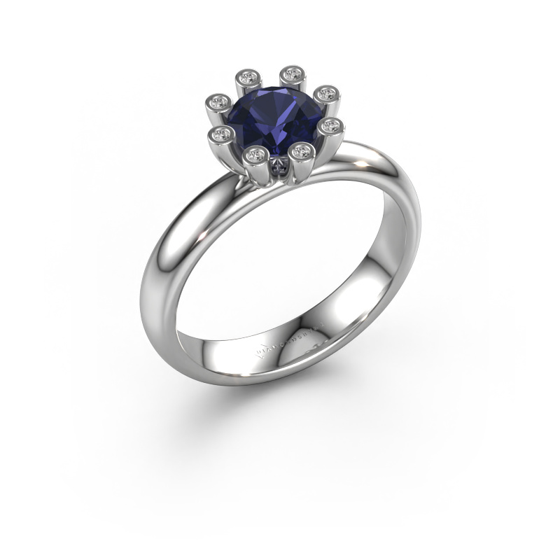 Image of Ring Carola 3 950 platinum Sapphire 6 mm