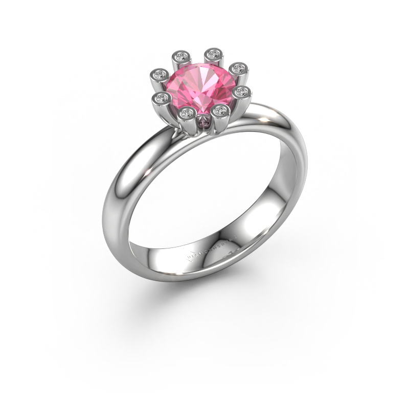 Image of Ring Carola 3 950 platinum Pink sapphire 6 mm
