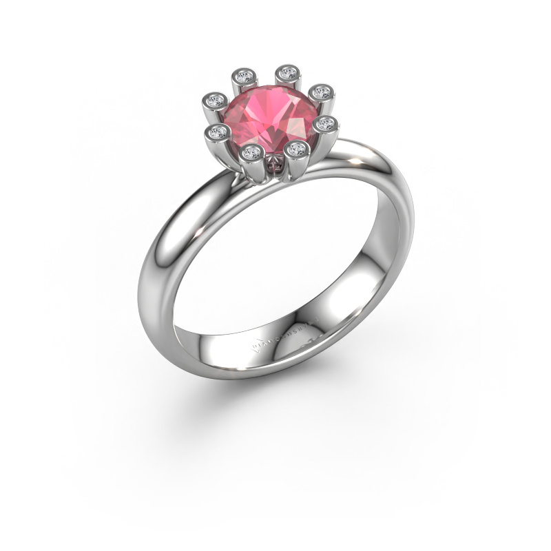 Image of Ring Carola 3 950 platinum Tourmaline pink 6 mm