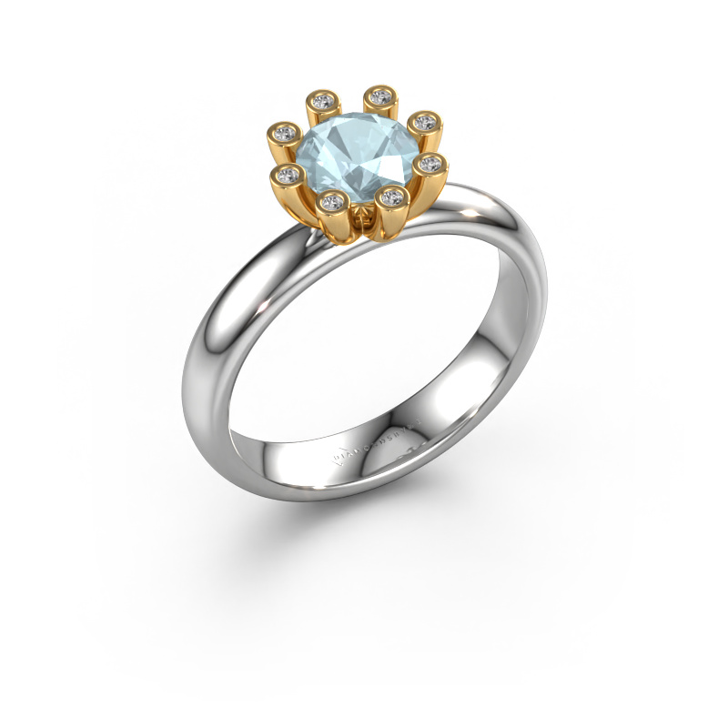 Bild von Ring Carola 3 585 Weißgold Aquamarin 6 mm