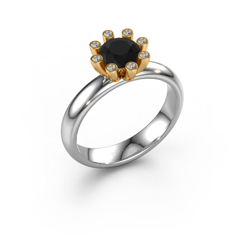 Bild von Ring Carola 3 585 Weißgold Schwarz Diamant 1.00 crt