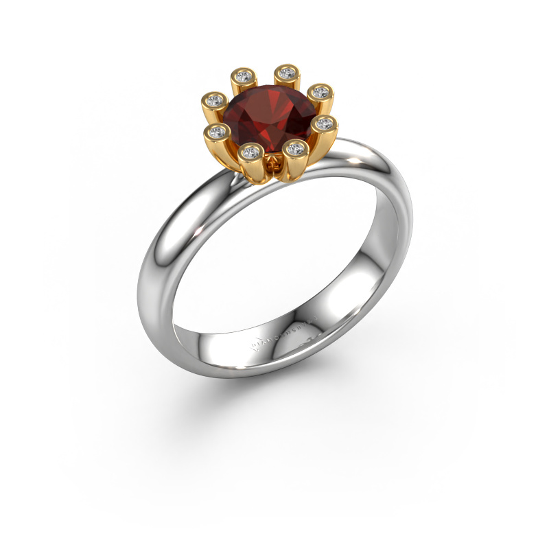 Image of Ring Carola 3 585 white gold Garnet 6 mm