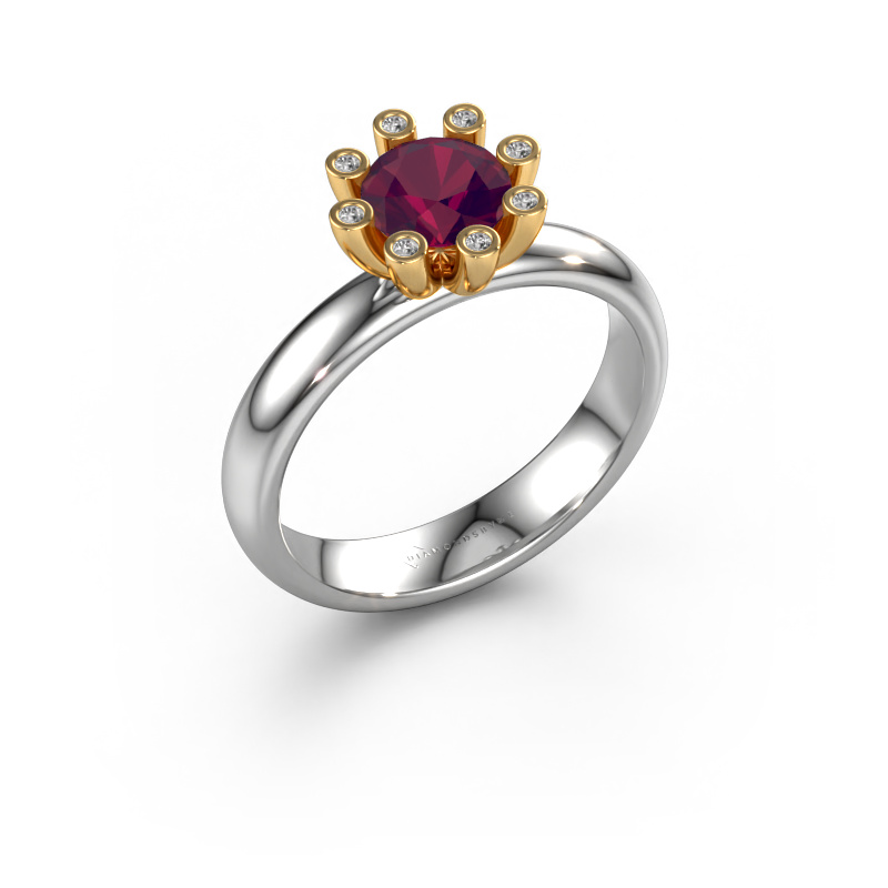Image of Ring Carola 3 585 white gold Rhodolite 6 mm
