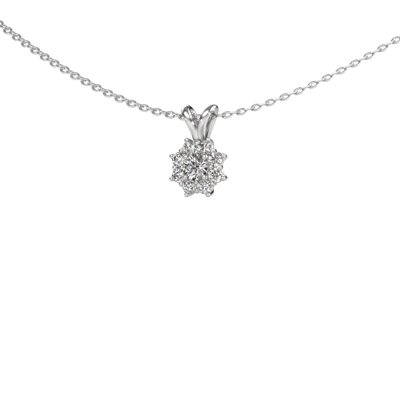 Image of Pendant Carolyn 585 white gold Diamond 0.26 crt
