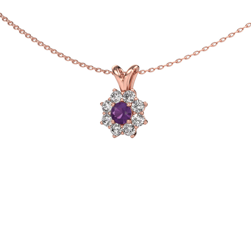 Bild von Anhänger Carolyn 585 Roségold Amethyst 4 mm