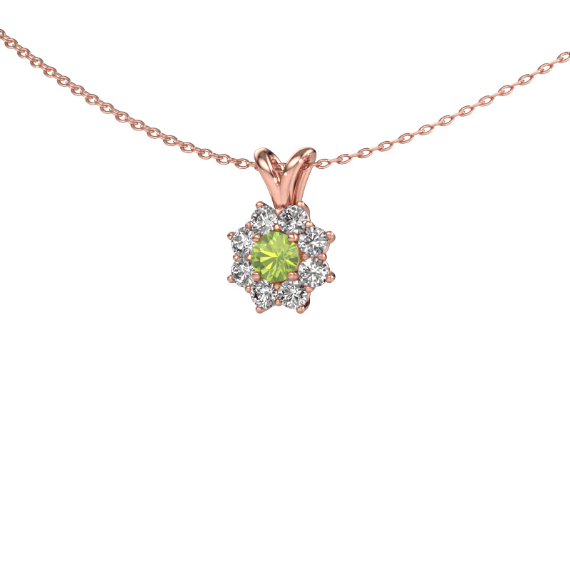 Image of Pendant Carolyn 585 rose gold Peridot 4 mm